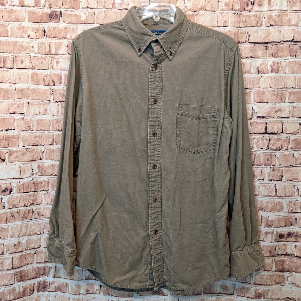croft & barrow Button Down Shirt Soft Corduroy Long Sleeve Size Small